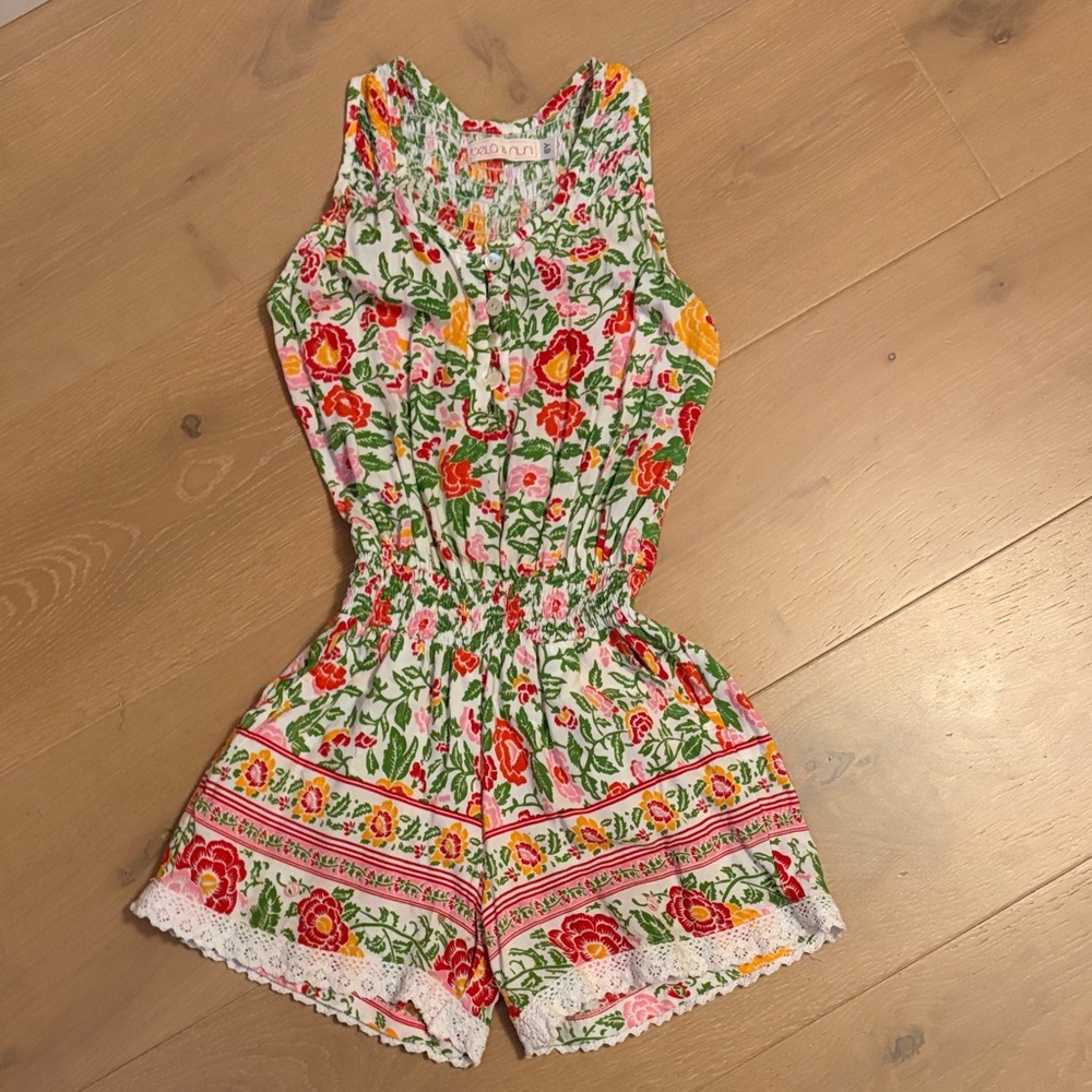 Colorful Floral Kids Romper